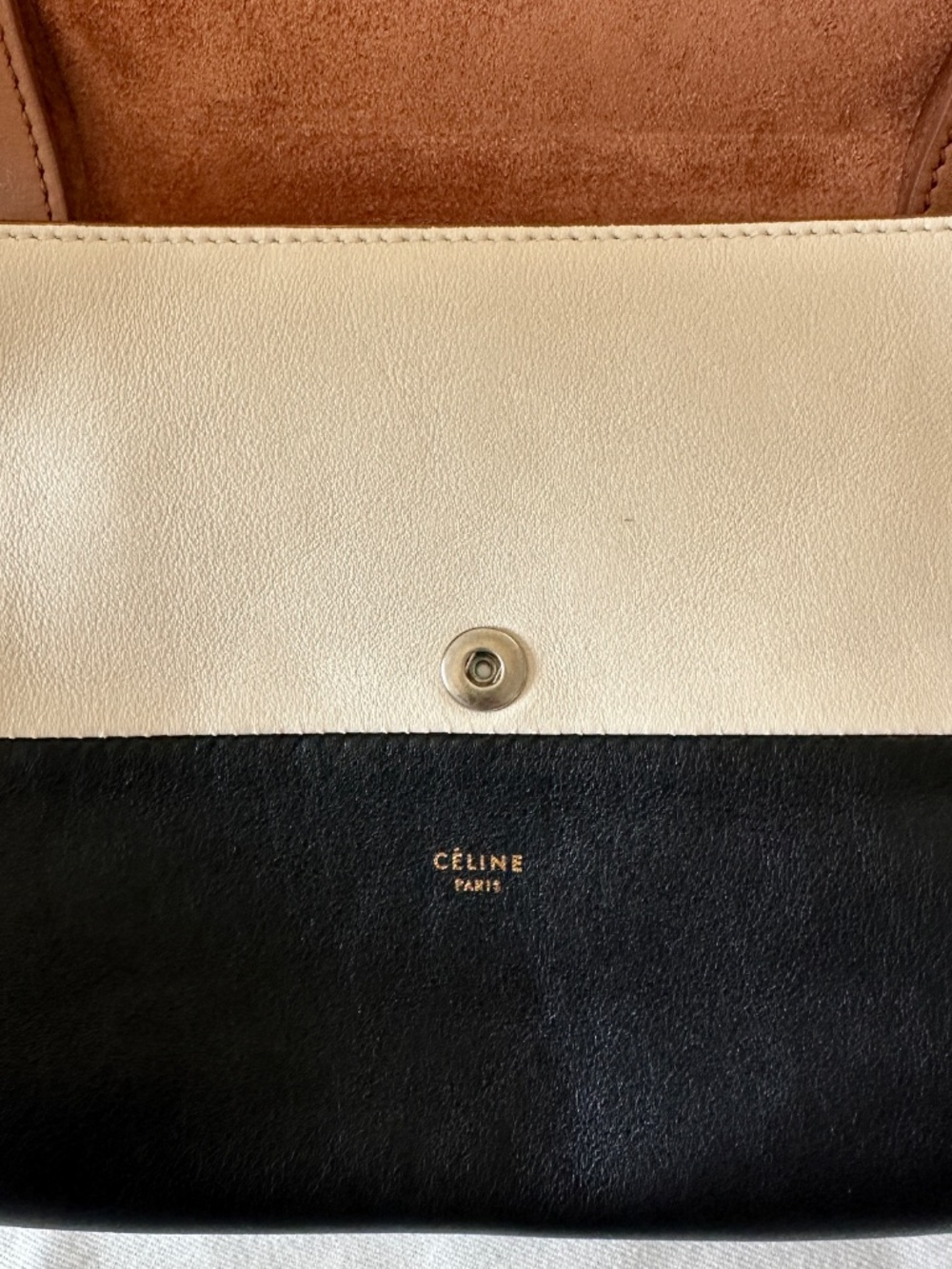 Céline All Soft leather tote 2013 Phoebe Philo brown black cream PRISTINE - Picture 4 of 15